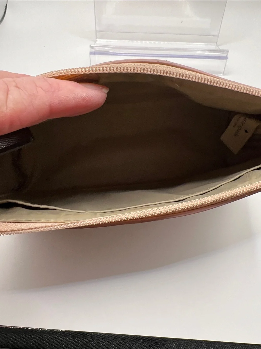 kate spade rose gold glitter cosmetic pouch